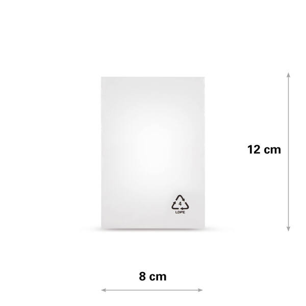 LDPE zak 50my 8x12cm transparant