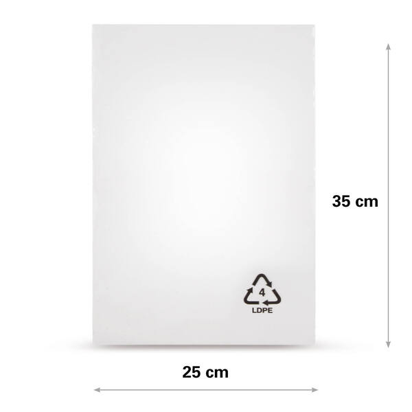 LDPE zak 50my 25x35cm transparant