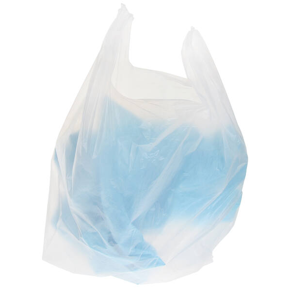 Hemddraagtassen HDPE 28+14x48cm Wit middel