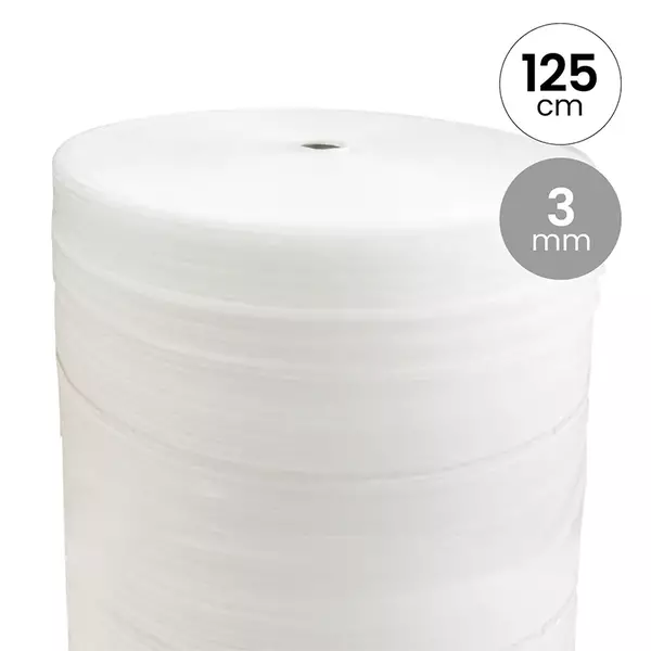 Schuimfolie 125cm 3mm 175 meter