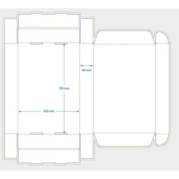 Postbox FEFCO 0427 315x220x48mm EG wit
