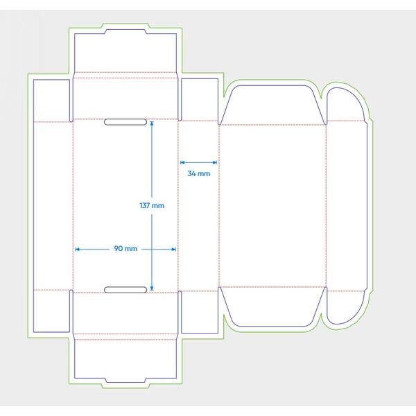 Postbox FEFCO 0427 137x90x34mm EG wit