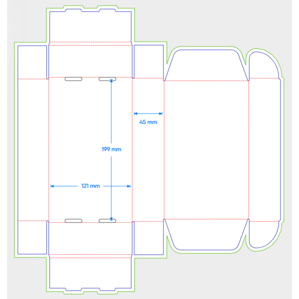 Postbox FEFCO 0427 199x121x45mm EG wit