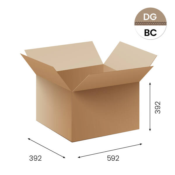 Doos 592x392x392mm DG bruin