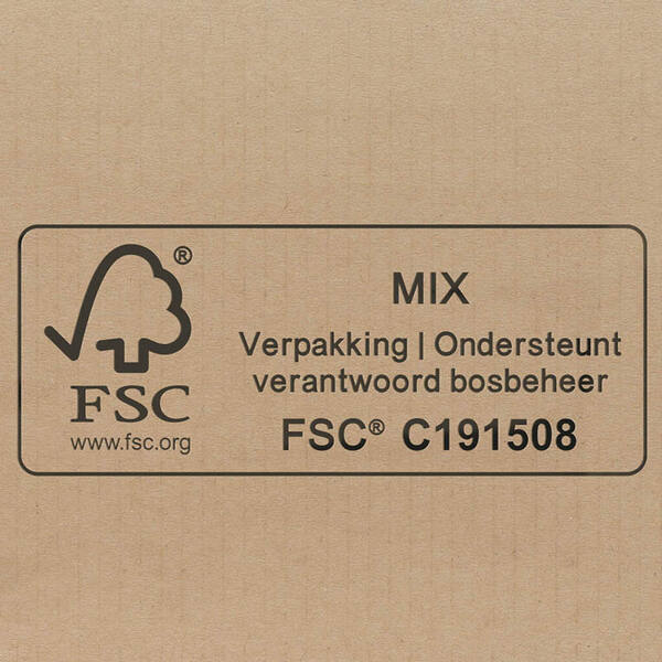 Amerikaanse vouwdozen FEFCO 0201 190x125x085mm B-golf bruin FSC