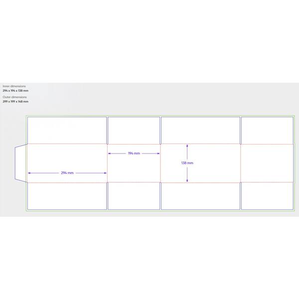 Amerikaanse vouwdozen FEFCO 0201 294x194x138mm B-golf bruin FSC