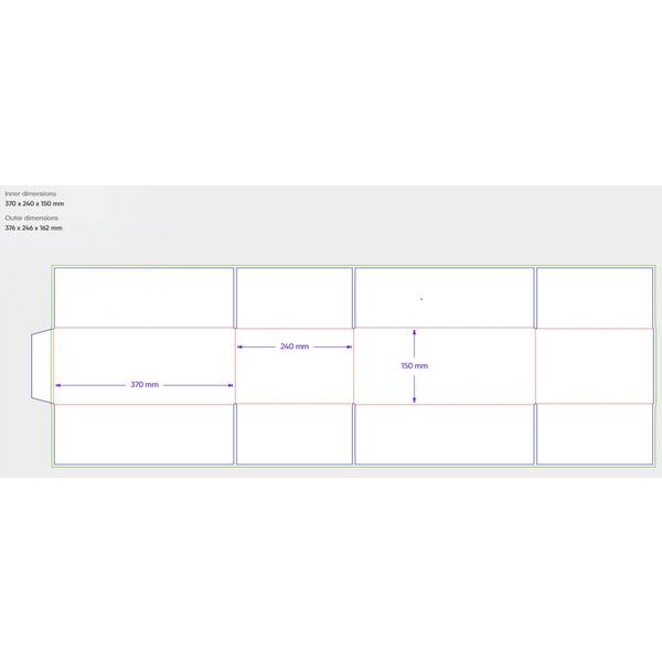 Amerikaanse vouwdozen FEFCO 0201 370x240x150mm B-golf bruin FSC