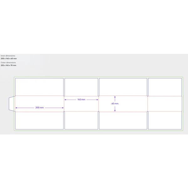 Amerikaanse vouwdozen FEFCO 0201 200x140x60mm B-golf bruin FSC