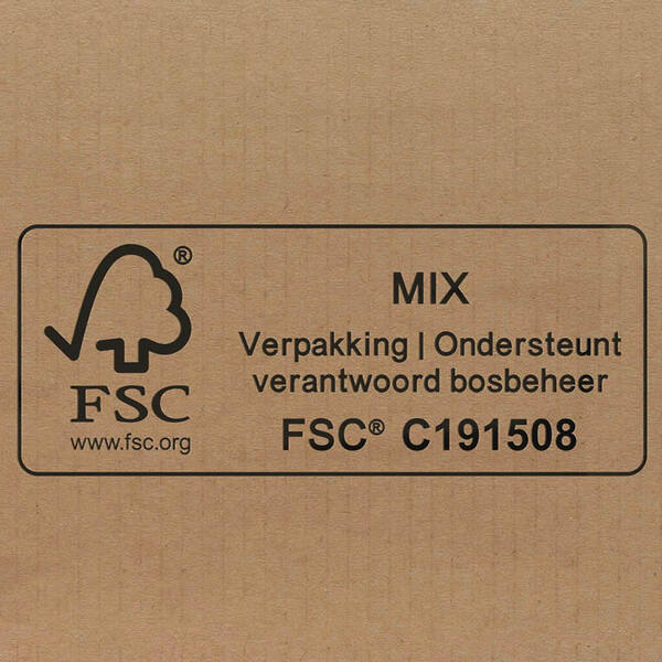 Amerikaanse vouwdozen FEFCO 0201 200x140x60mm B-golf bruin FSC
