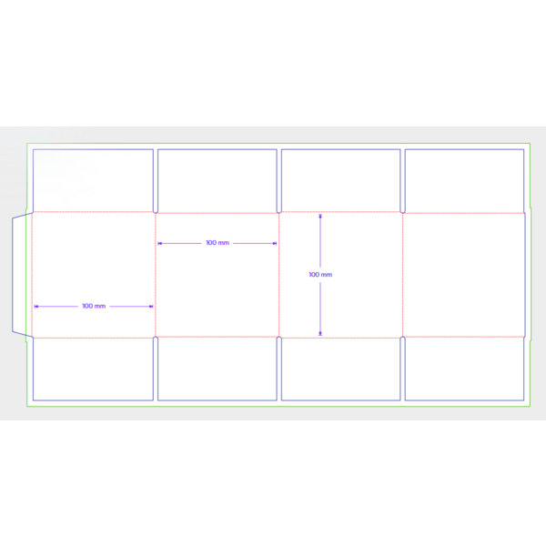 Amerikaanse vouwdozen FEFCO 0201 100x100x100mm B-golf bruin FSC