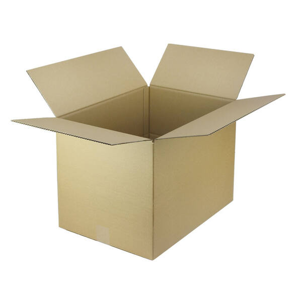 Amerikaanse vouwdozen FEFCO 0201 450x350x350 mm EG-golf bruin met rillijn op 175/250 mm