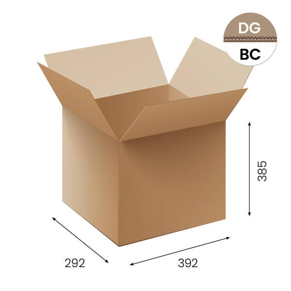 Doos M6- 392x292x385mm EG-golf bruin