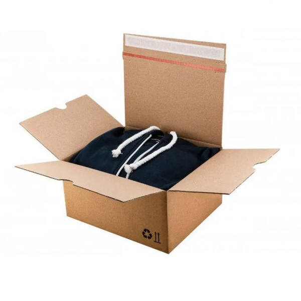 Verzendbox 3 230x160x80mm EG bruin autolock + plakstrip FSC