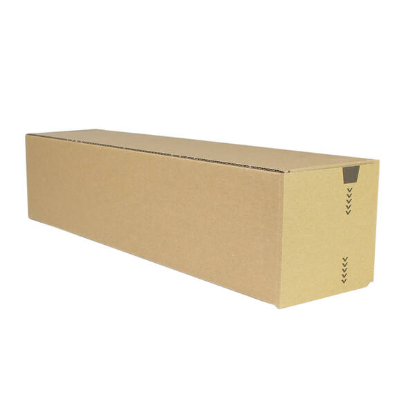 Longbox 435x105x105mm bruin A2 met plakstrip