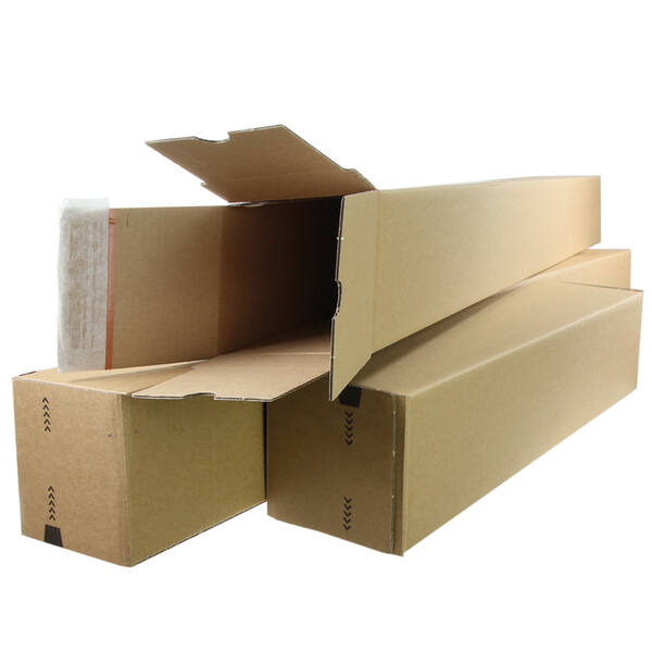 Longbox 435x105x105mm bruin A2 met plakstrip