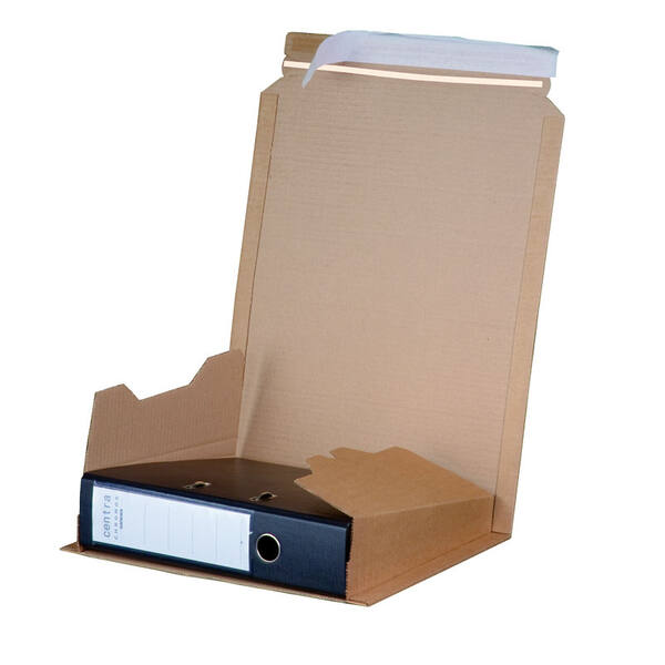 Ordner doos 320x290x 35- 80mm bruin A4 met plakstrip