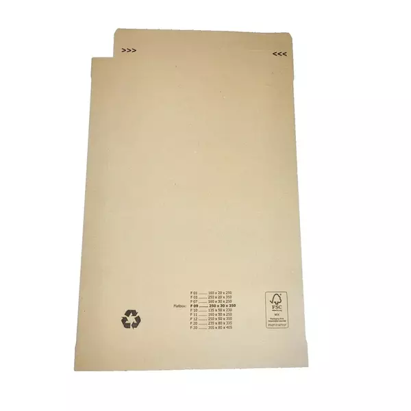 Mailbox 2 A4+ 250x350x28mm EG bruin + 2x plakstrip