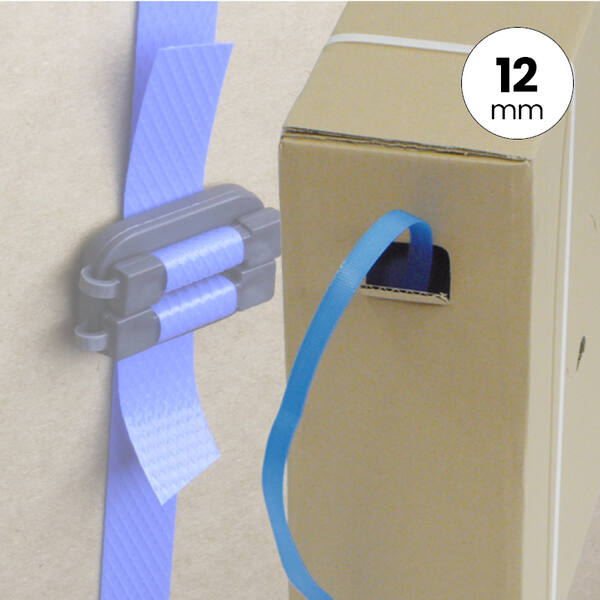 PP Band 12/55 blauw dispenserdoos 1.000mtr