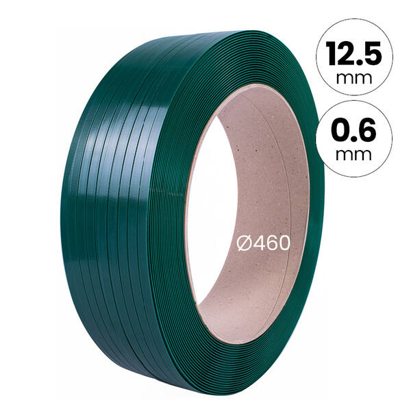 PET band 12,5/0,6 kern 406mm x 2500m groen