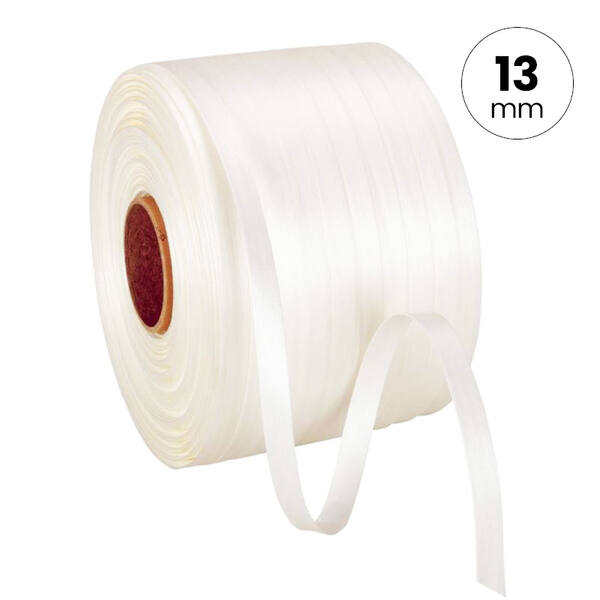 Polyesterband 40 S 13mm x 1100mtr wit