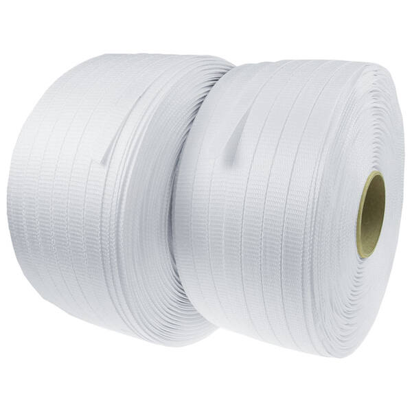 Polyesterband 16mm x 600 meter wit