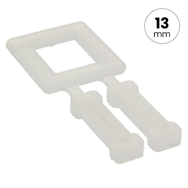 Kunststof gesp FIXCLIP 13mm 3,5 mm transparant + grip