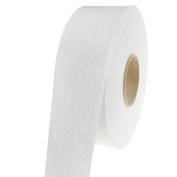 Papieren plakband versterkt 70mm 150m kruisversterkt wit