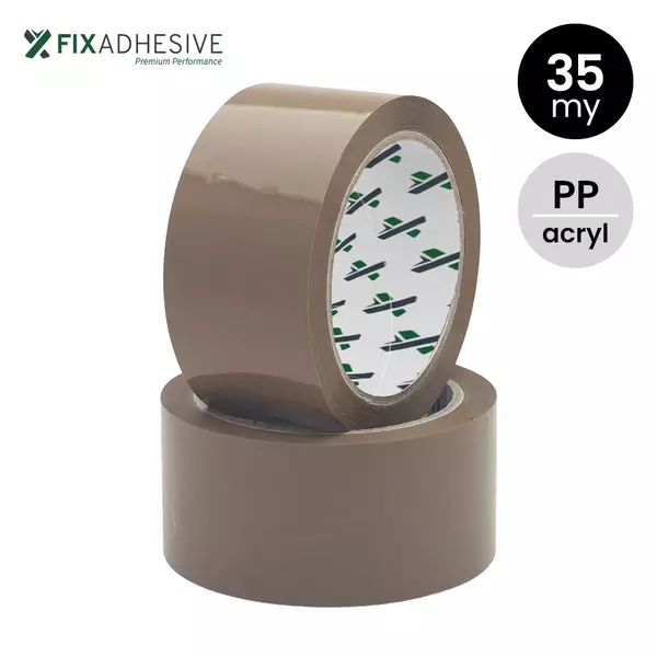FIX1000 - PP acryl tape 35my 48/66 bruin