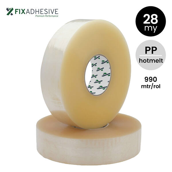 FIX2000 - PP hotmelt tape 28my 48/990 transparant