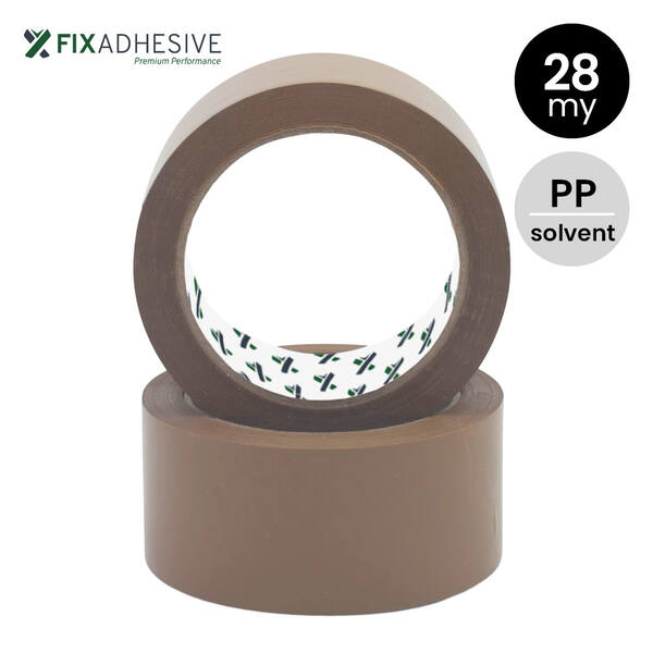 FIX3000 - PP solvent tape 28my 48/66 bruin