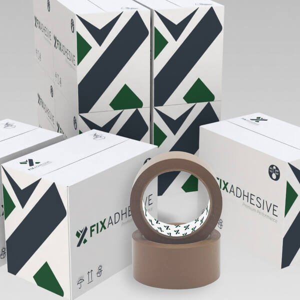 FIX3000 - PP solvent tape 28my 48/66 bruin