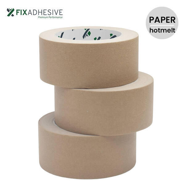 FIX8000 - Paper tape hotmelt 50/50 bruin