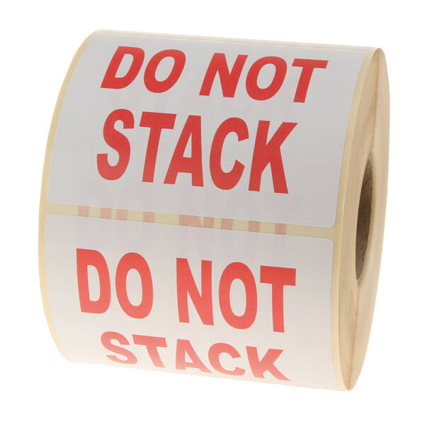 Etiketten 98x79mm wit 'Do not stack'