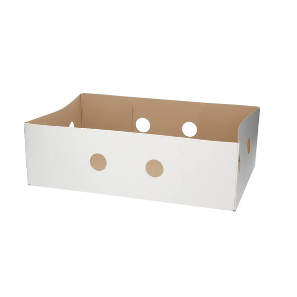 Paraatdozen bodem met vriesgaten kraft wit/bruin buiten 1.000 gram 575 x 375 x 180mm