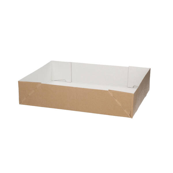Paraatdozen bodem kraft wit/bruin buiten 750 gram 380 x 280 x 80mm