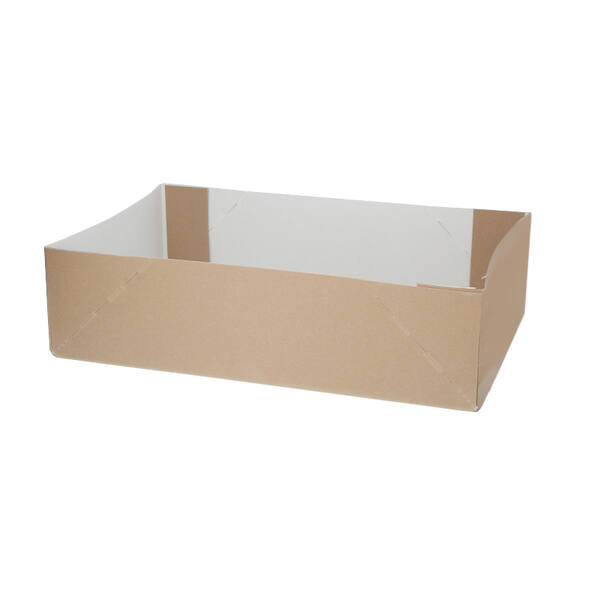 Paraatdozen bodem kraft bruin/wit buiten 950 gram 565 x 365 x 150mm met uitgestanste handgreep