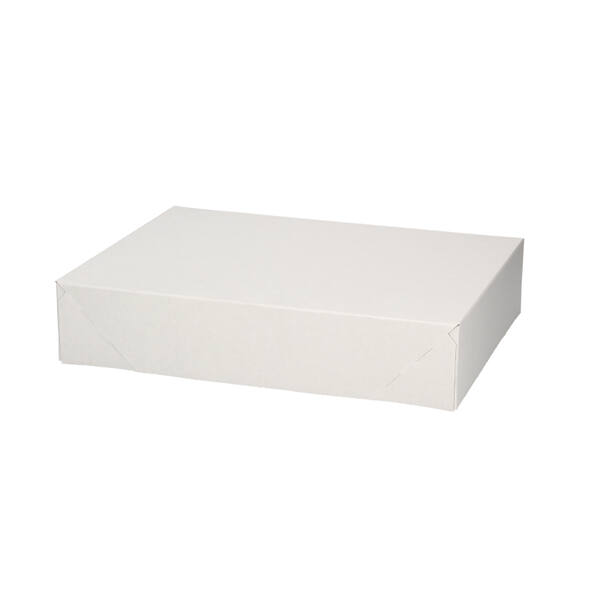 Paraatdozen deksel kraft wit/bruin buiten 700 gram 388 x 288 x 80mm