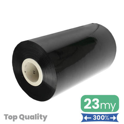 Machinefolie 23my 50cm zwart rek 300% Top Quality