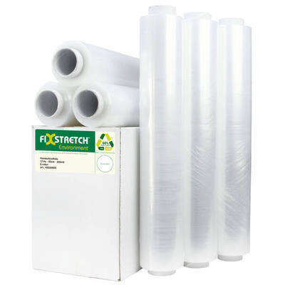 Handwikkelfolie 20my 50cm x 300mtr transparant fixstretch
