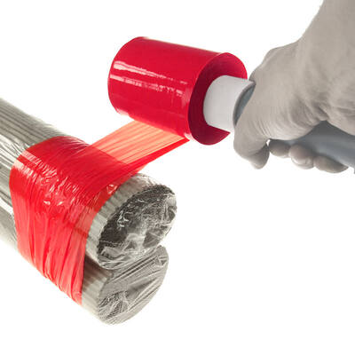 Bundelfolie 23my 10cm 150m K38/140 rood