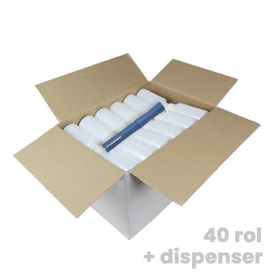 Bundelfolie 17my 10cm 150m + dispenser transparant / 230.005