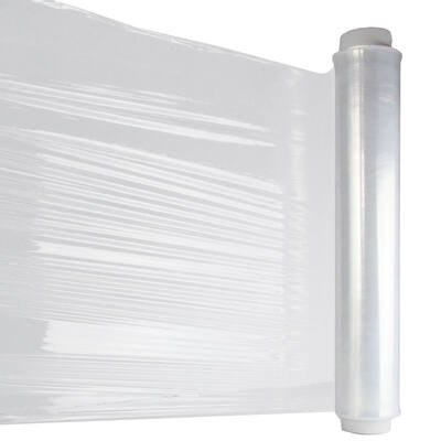 Handwikkelfolie 8 my 43cm x 600mtr Prestretch transparant