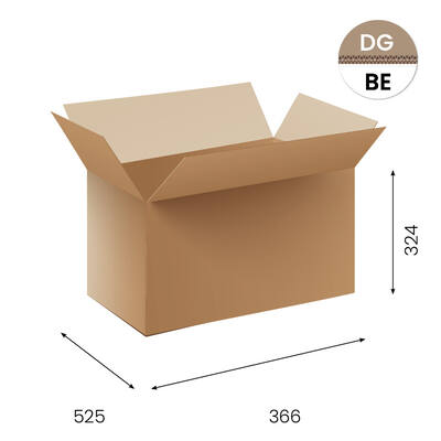 Amerikaanse vouwdozen FEFCO 0201 366x252x324mm BE-golf paars bedrukt FSC