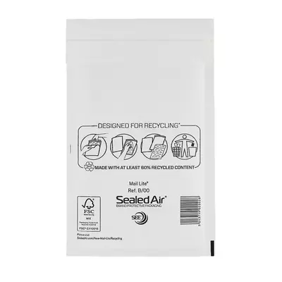 Luchtkussen envelop Mail Lite® Standard B/00 120x210mm wit