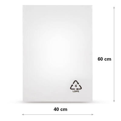 LDPE zak 40x60cm 50my transparant