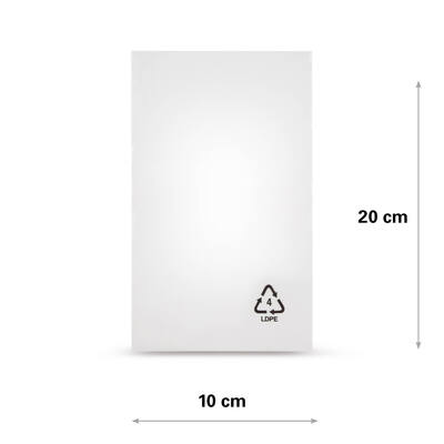 LDPE zakken 10x20cm 25my Transparant
