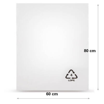 LDPE zakken 60x80cm 50 my transparant