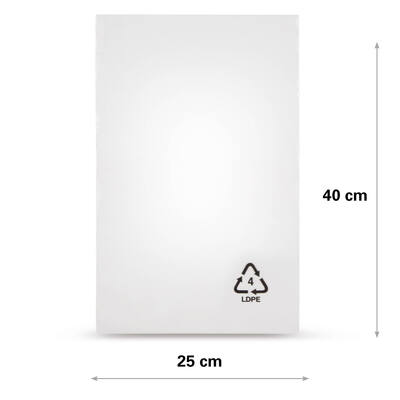 LDPE zak 50my 25x40cm transparant