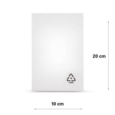 LDPE zak 50my 10x20cm transparant