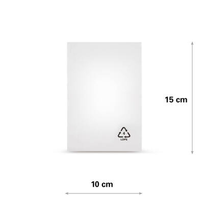 LDPE zak 50my 10x15cm transparant